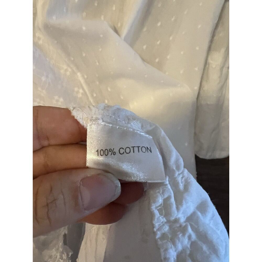 Antica Sartoria White Tunic embroidered floral Sequin romantic festival lace - Picture 5 of 7